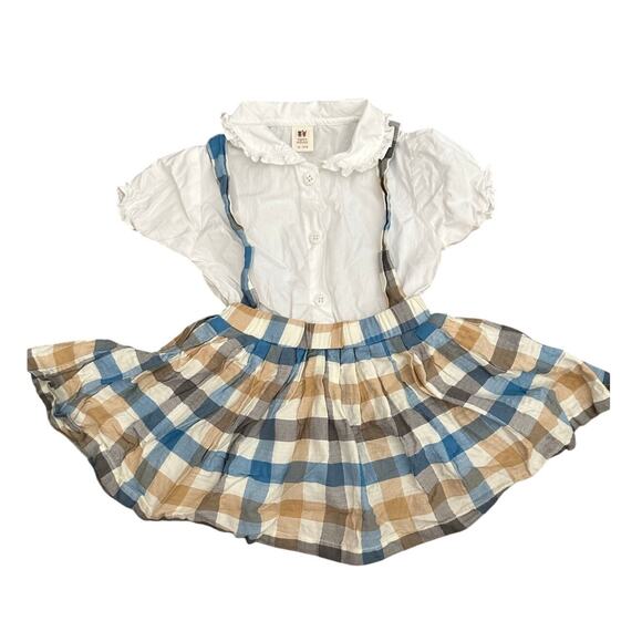 Toffy House Baby Multicolor Plaid Print Dress Size 12-18 Months - Picture 1 of 4